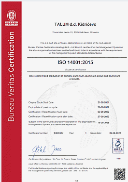 o podjetju cert05 ISO14001